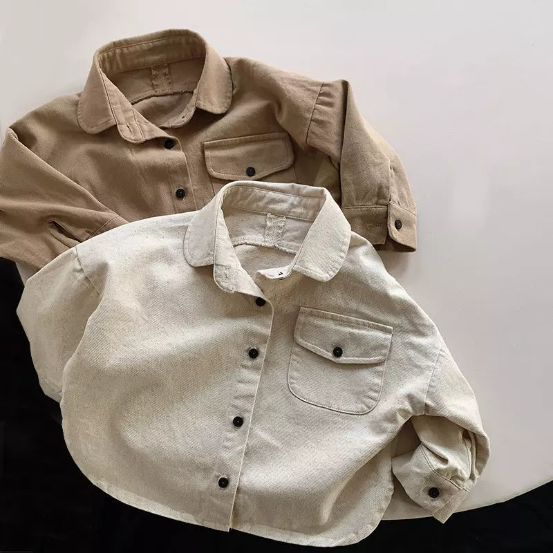 Toddler Oversized Denim Shacket Long Sleeve
