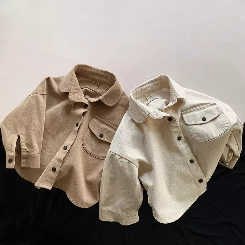 Toddler Oversized Denim Shacket Long Sleeve