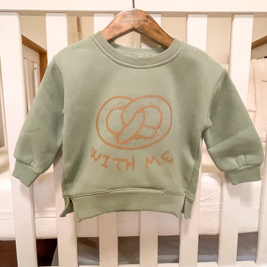 Toddler Pretzel With Me Print Long Sleeve Sweatshirt