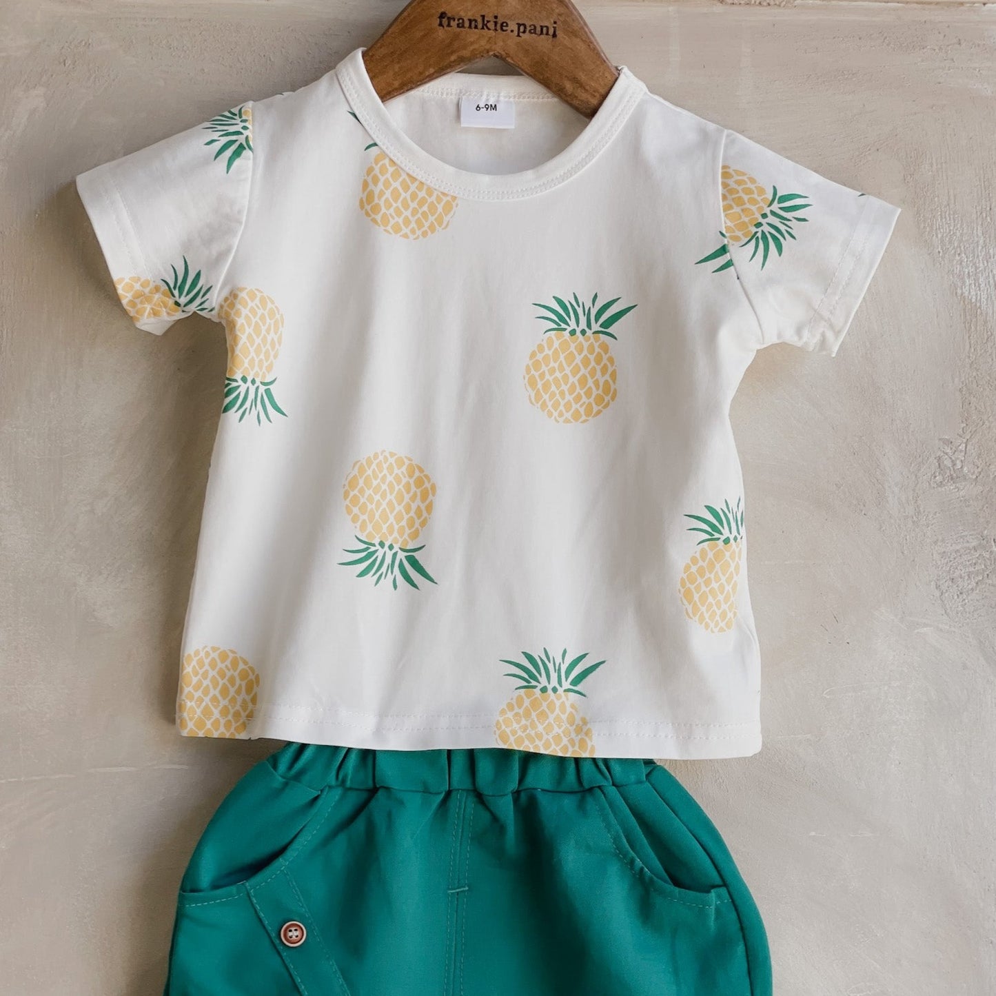 2 Piece Baby / Toddler Summer Outfit Short-sleeve Tee and Shorties Set